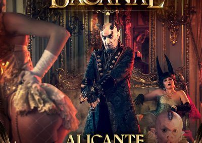 cartel Bacanal Circo de los Horrores fotografía J.C.AREVALO -Arte Visual-